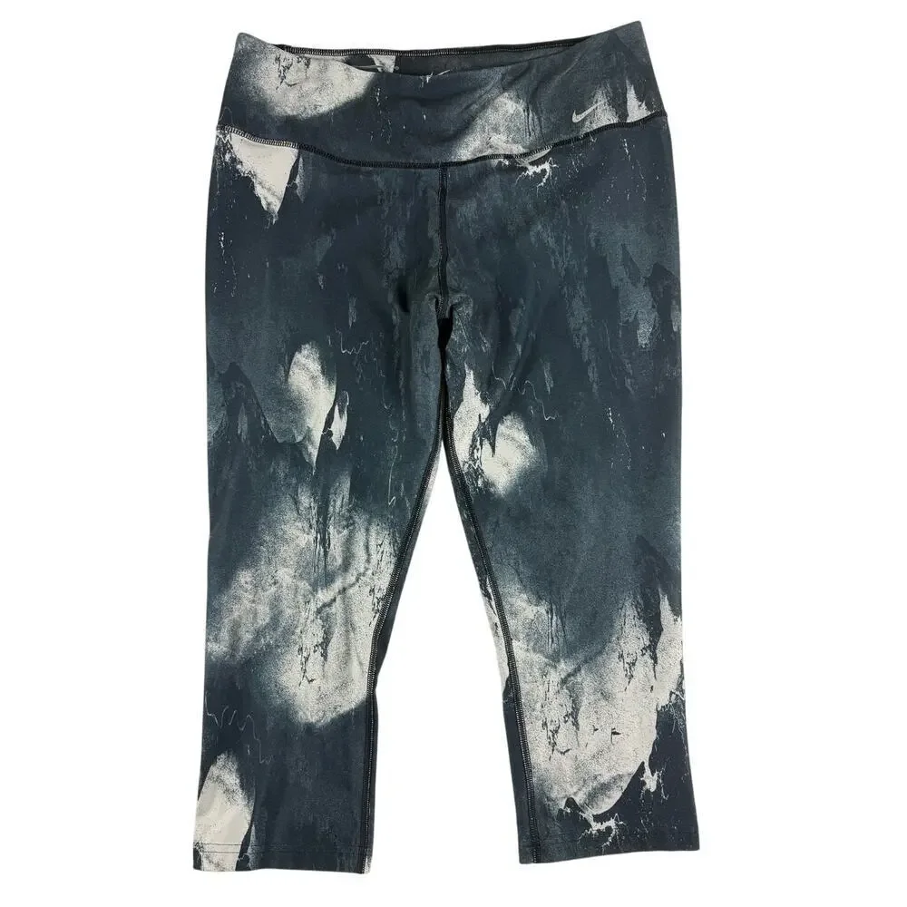 Nike Dri-Fit Women's Abstract Marble Cropped Leggings L